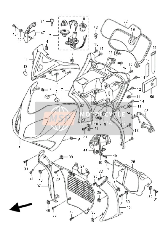 5B2F835K00P7, Body, Front Under 2, Yamaha, 0